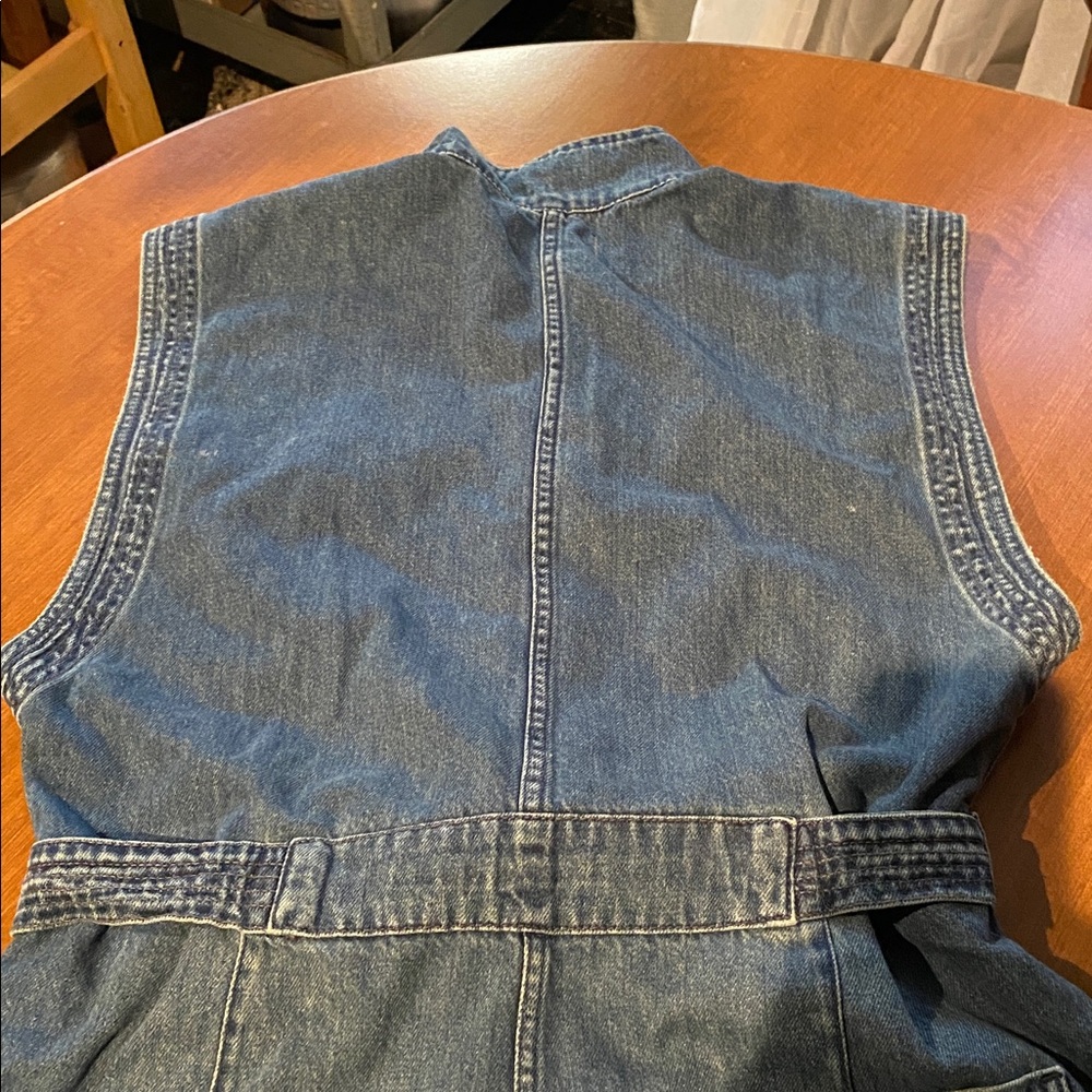 Free People - We The Free Blue Denim Overalls Jumpsuit Waist 34 (409) - Picture 10 of 14